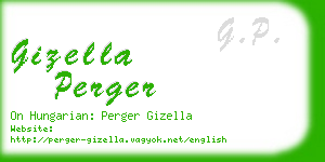 gizella perger business card